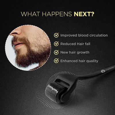 The Man Company Beard Booster Duo - Derma Roller + Caffeine Beard Growth Serum 300 gm - Derma Rollers
