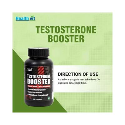 Healthvit Fitness Testosterone Booster- Capsules 60's - Workout Essentials