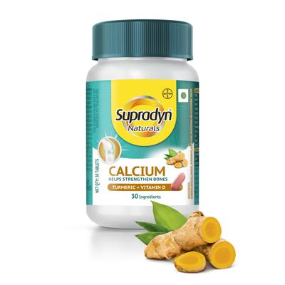 Supradyn Naturals Calcium Tablet - Turmeric + Vitamin D 30's - Multi-Vitamins