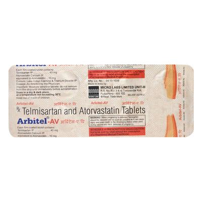 Arbitel AV Tablet 10'S - Hypertension-Ang
