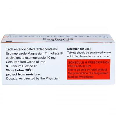 Esofag 40mg Tablet 10'S - Ulcer/Reflux/Flatulence-Aaa