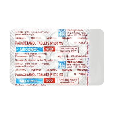 Medomol 500mg Tablet 15'S - Fever-Ana