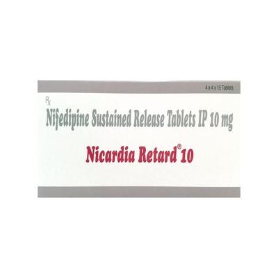 Nicardia Retard 10mg Tablet 15'S - Hypertension-Cal