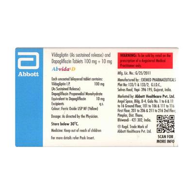 ABVIDA D Tablet 10's - Diabetes-Ant