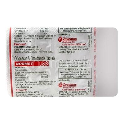 Normet Tablet 10'S - Bacterial Infections-Qui