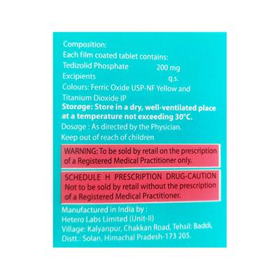 TEDIOXA 200 Tablet 6's - Bacterial Infections-OAB