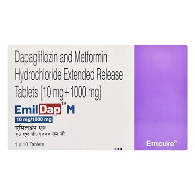 EMILDAP M 10/1000 Tablet 10's - Diabetes-Ant