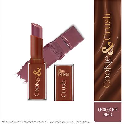 Blue Heaven Cookie & Crush Chocolate-Flavored Soft-Matte Lipstick, Chocochip Need 3.4 gm - Lipsticks