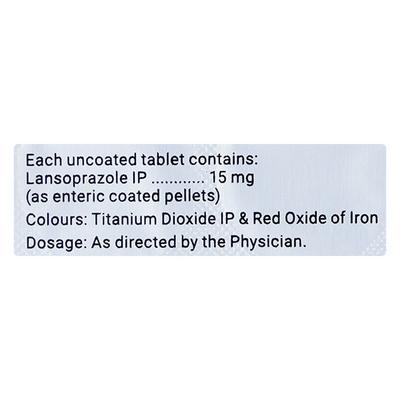 Junior Lanzol 15mg Tablet 15'S - Ulcer/Reflux/Flatulence-Aaa