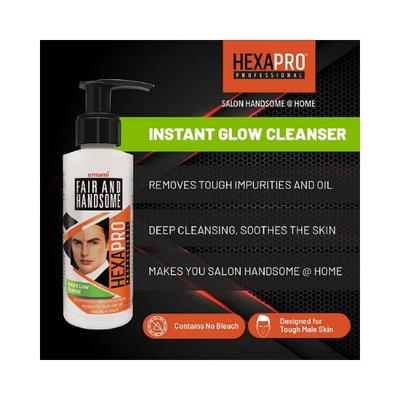 Fair And Handsome Hexapro Professional Instantglow Cleanser 120 gm - Face Wash & Cleansers