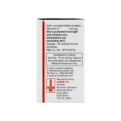 Ramistar 1.25mg Tablet 15'S - Hypertension-ACE