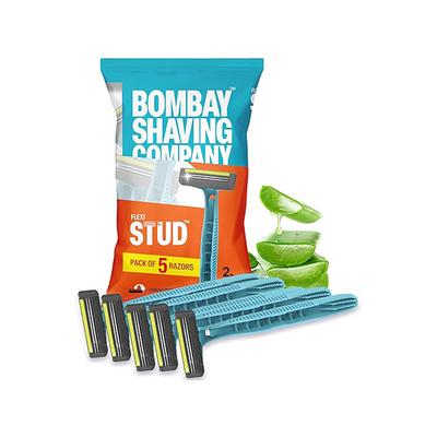 Bombay Shaving Company Flexi Smooth Stud Razor -Disposable Razor for Men 5's - Razors & Cartridges