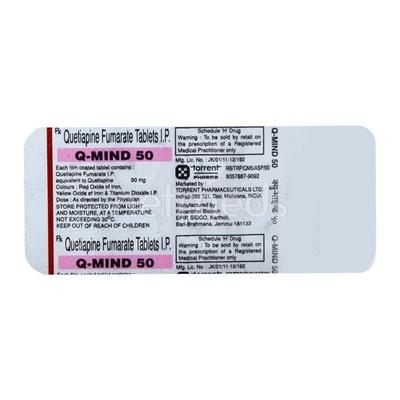 Q Mind 50mg Tablet 10'S - Schizophrenia-Aps