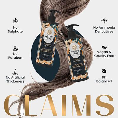 Wildly Pure Natural Clarifying Shampoo, Remove Chemical Built Up, Non-Drying Toxin 20 300 ml - Shampoos
