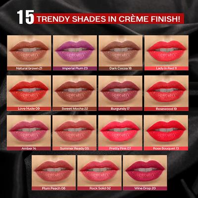 Facescanada Weightless Creme Finish Lipstick Wine Drop 20 4 gm - Lipsticks