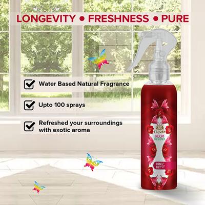 St. John Room Freshener Combo (Orange Rajinigandha 250 ml + Eucalyptus Lemongrass 250 ml + Rose Lily 250 ml) 1's - Men Deodorants/Roll-Ons