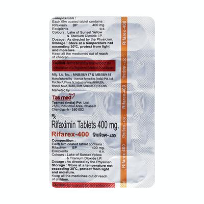 Rifarex 400mg Tablet 10'S - Bacterial Infections-OAB