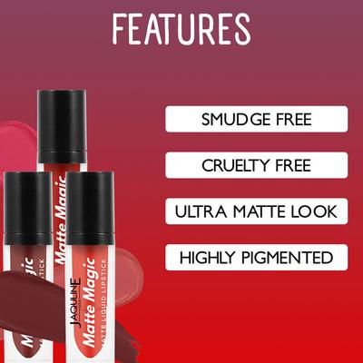 Jaquline USA Matte Magic Liquid Lipstick Heartbreaker 13 3.5 ml - Liquid Lipsticks