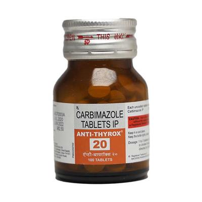 Anti Thyrox 20mg Tablet 100'S - Hyperthyroidism-Ant