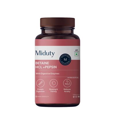 Miduty Betaine HCL + Pepsin Capsule 60's - Multi-Vitamins