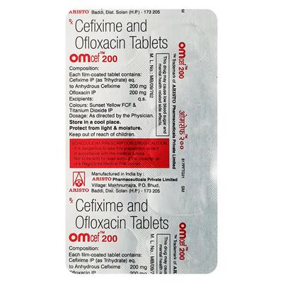 Omcef 200mg Tablet 10'S - Bacterial Infections-Cep