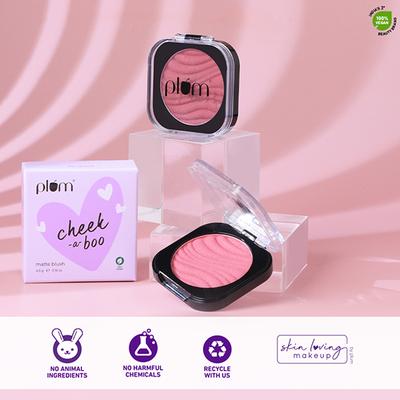 Plum Cheek-A-Boo Matte Blush Highly Pigmented Matte Finish 122 - Rose On You 4.5 gm - Blushes