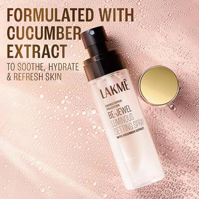 Lakme Be-Jewel Luminous Setting Spray, Weightless Mist, Up to 16 Hours Lock in 100 ml - Setting Spray