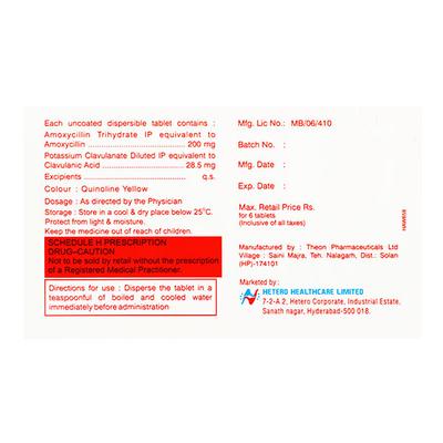 MPX CV KT DT Tablet 6'S - Bacterial Infections-Pen
