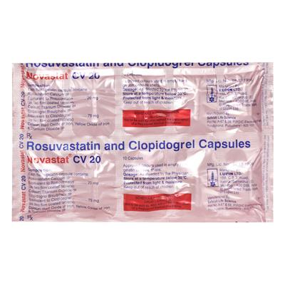 Novastat CV 20mg Capsule 10'S - High Cholesterol-Dys