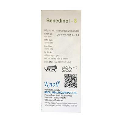 BENEDINOL 8 Tablet 10's - Hypertension-Cal
