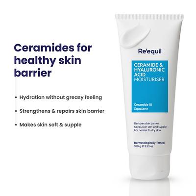 Reequil Ceramide & Hyaluronic Acid Moisturiser 100 gm - Face Moisturizers