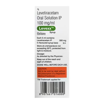 Levexx Oral Solution 100ml - Epilepsy/Convulsion-Ant