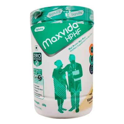 Maxvida HPHF Nutrition Supplement Powder Jar - Vanilla Flavour 400 g - Protein Drink