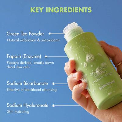 By Wishtrend Green Tea & Enzyme Powder Wash 110 gm - Face Washes