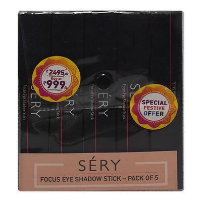 Sery Focus Eyeshadow Stick Festive Pack Of 5 12.5 gm - Eyeshadow, Bases & Primers