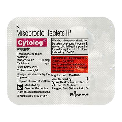 Cytolog 200mcg Tablet 4'S - Contraception-Ora