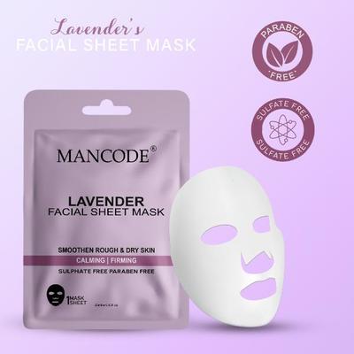 Mancode Lavender Facial Sheet Mask for All Types 25 ml - Face Mask