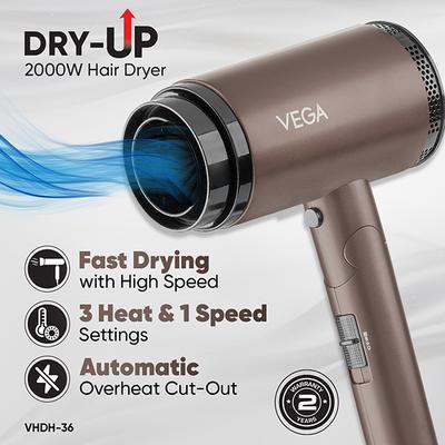 Vega Dry-Up 2000W Hair Dryer For Men & Women, (Vhdh-36) 1's - Hair Dryers