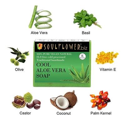 Soulflower Soap - Cool Aloe Vera 150 gm - Soaps