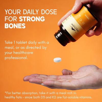 Rasayanam Vitamin D3 K2 (MK-7) Tablets 120's - Multi-Vitamins