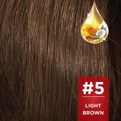 Revlon Color 'N Care Nourishing Permanent Hair Color - 5 Light Brown Sachet HAIR color cream 20g (when packed),Cream Developer 30ml (when packed) 1's - Crème