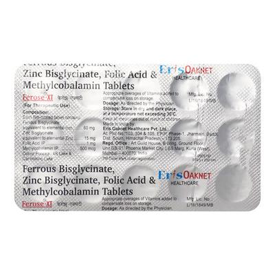 Ferose XT Tablet 15'S - Iron Supplement/Anaemia-Vma