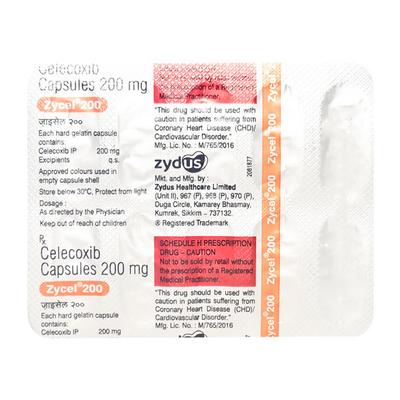 Zycel 200mg Capsule 10'S - Pain relief-Nsa