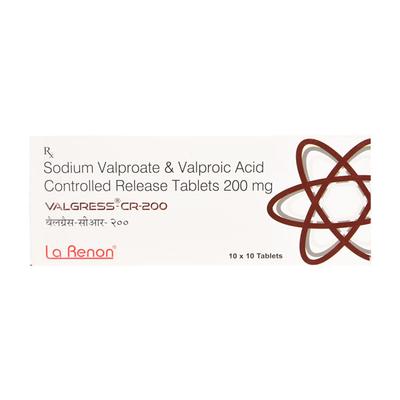 Valgress CR 200mg Tablet 10'S - Epilepsy/Convulsion-Ant