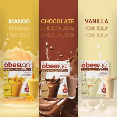 Obesigo Weight Management Plan Powder - Vanilla Shake (Pack of 7 x 50 g) - Weight Loss