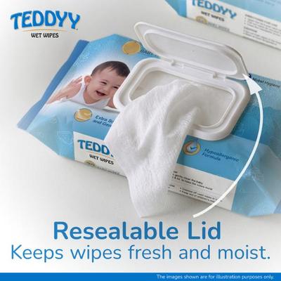 Teddyy Baby Wet Wipes 72's - Diapers & Wipes