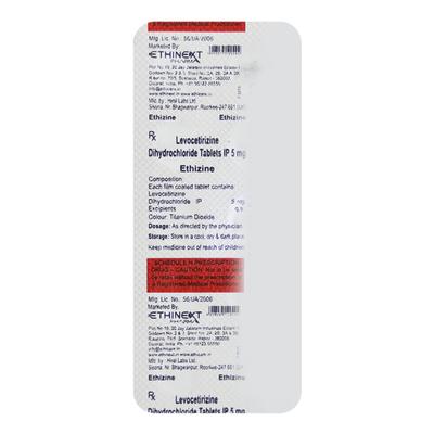 Ethizine 5mg Tablet 10'S - Allergies-Ant