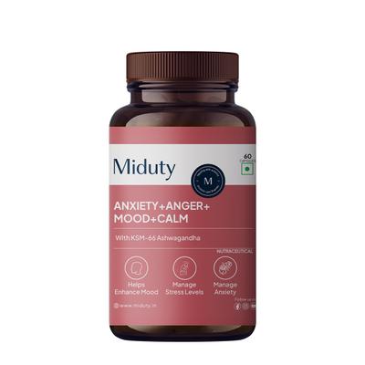 Miduty Anxiety+ Anger+Mood+Calm Capsule 60's - Mental Health