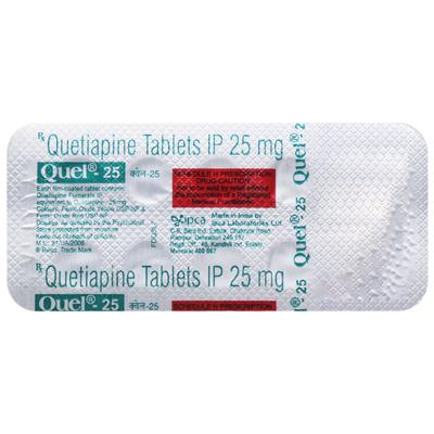 Quel 25mg Tablet 10'S - Schizophrenia-Aps