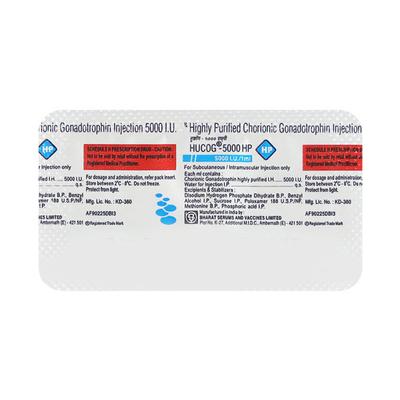 Hucog 5000IU HP Injection 1's - Hormonal Therapy-And